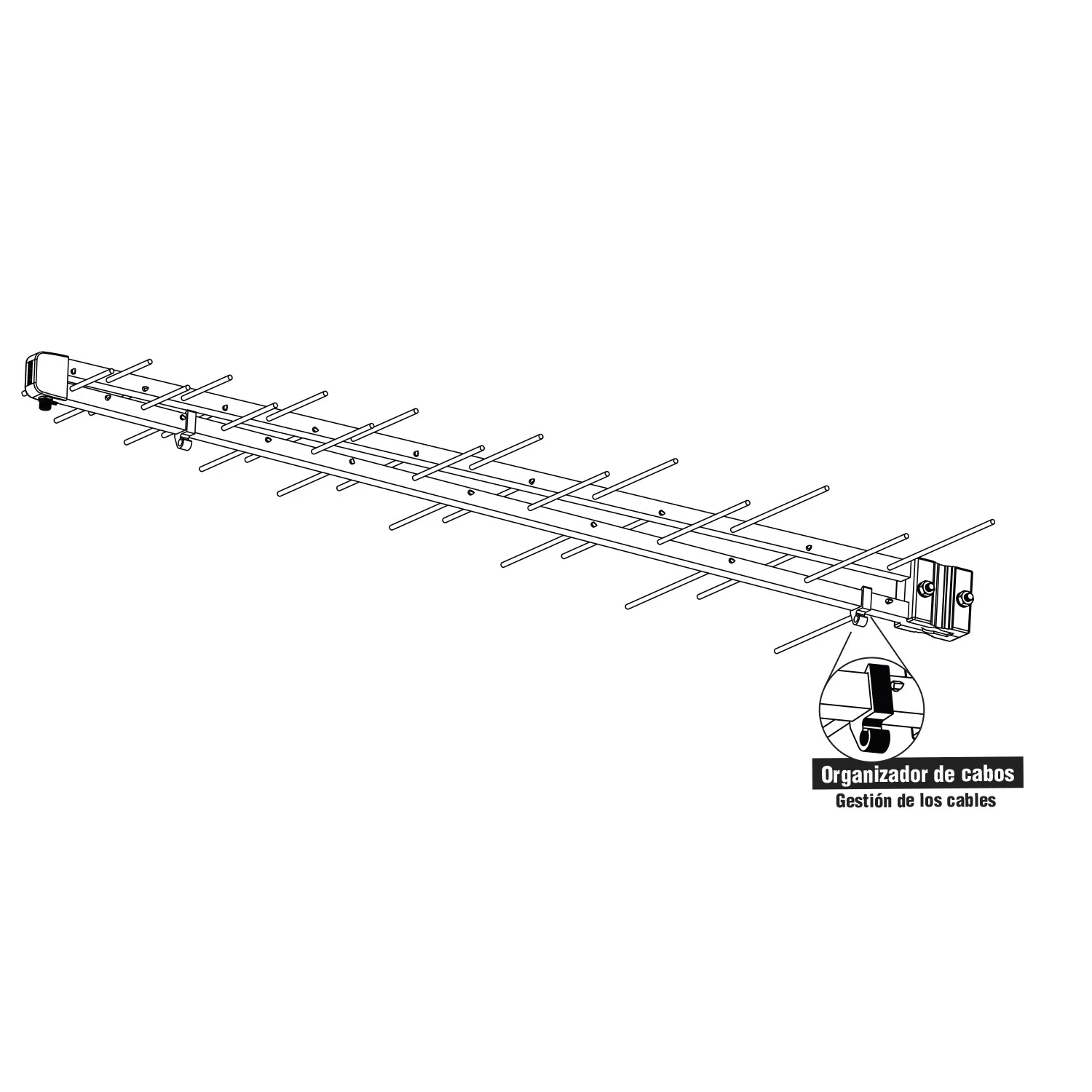 Combo!! ANTENA  EXTERNA HD - UHF - 18dbi + Mástil + Cable