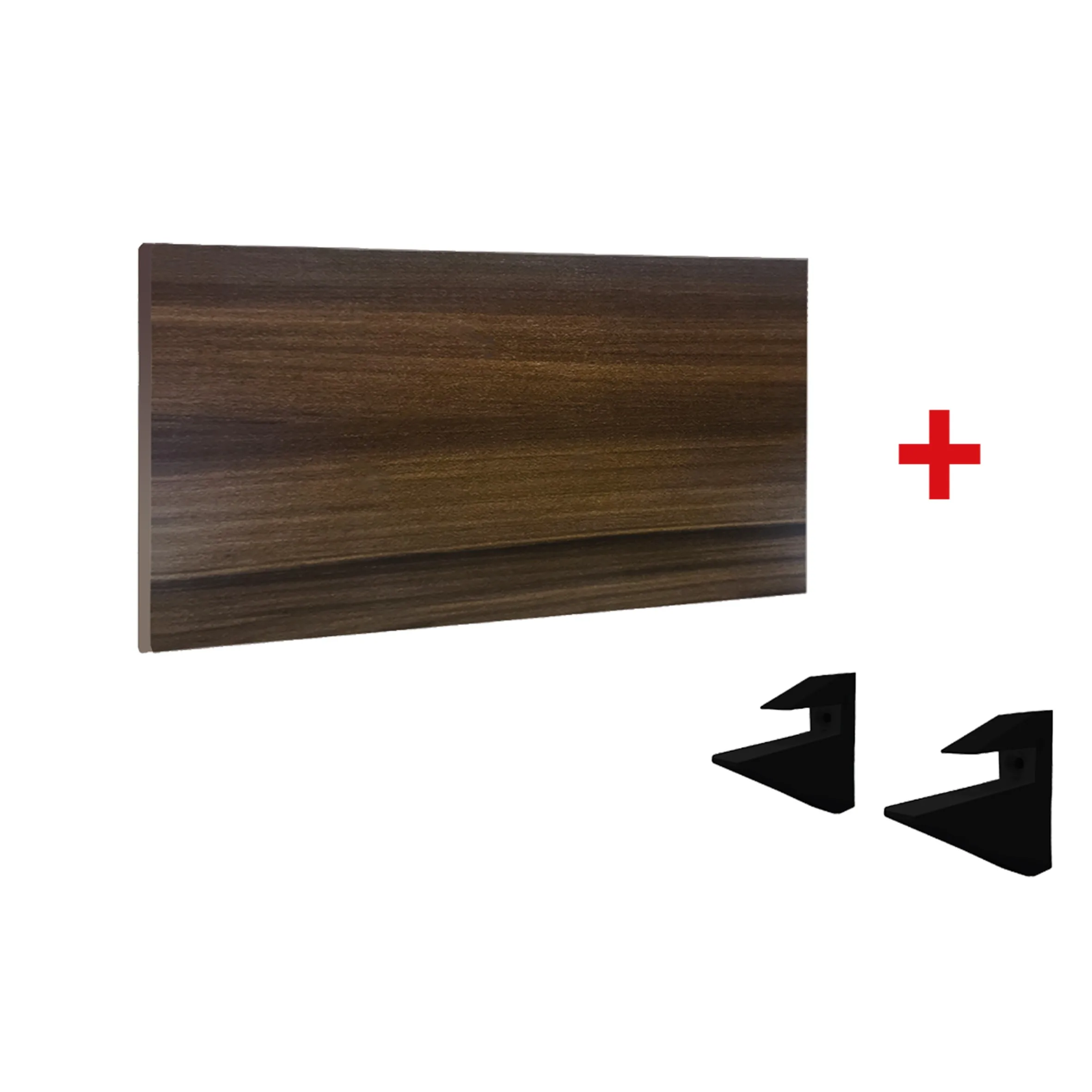 Repisa  +  Soporte  60cm × 25cm  MDP  NOGAL - KIT