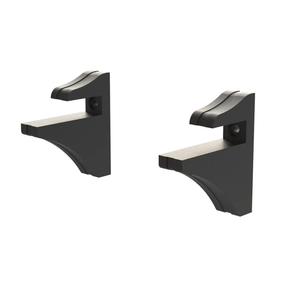 Soportes para Repisa de plástico 2un. NEGRO 15mm Brasforma